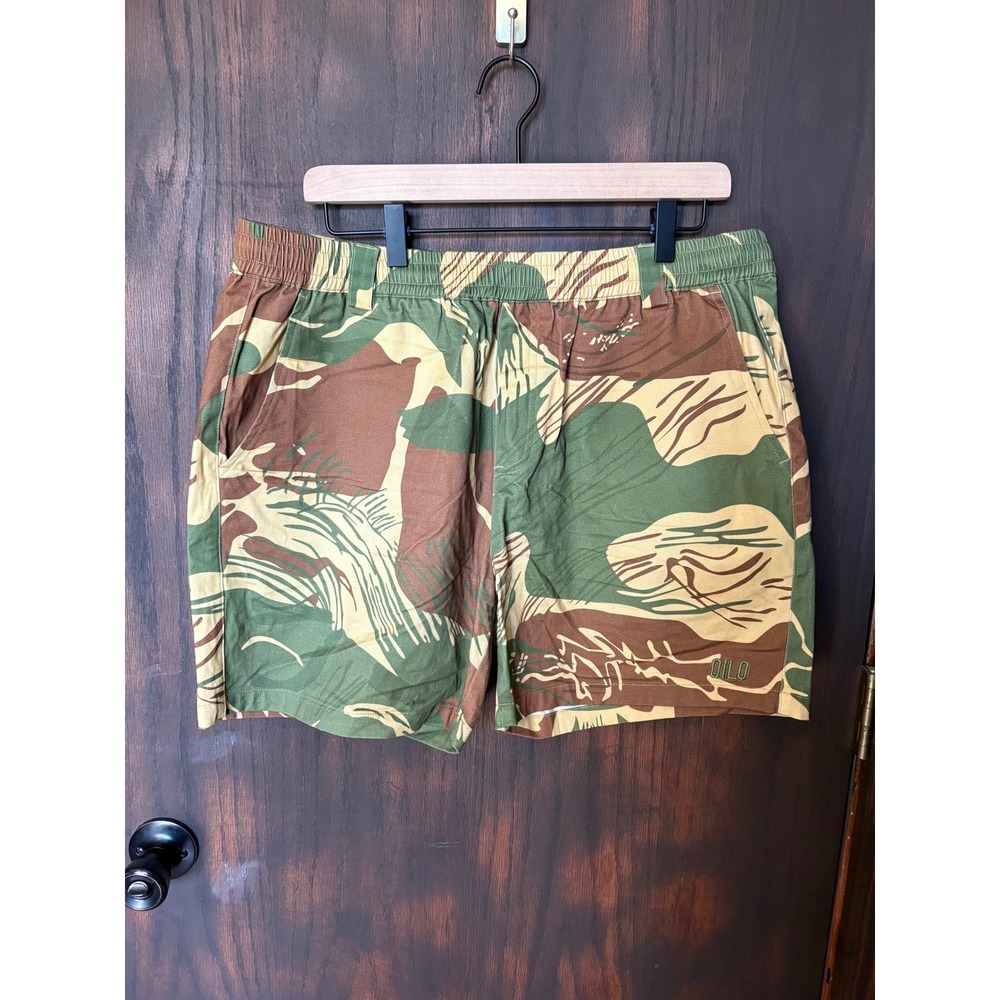 QILO Rhodesian Brushstroke Camo EDC Shorts Mens XL Cotton Tactical Utility